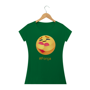 Nome do produtoCamisa Feminina Emoji #Força +Cores