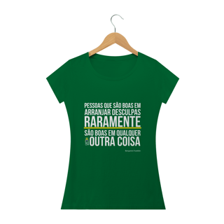 Nome do produto Camiseta Frase Benjamin Franklin Feminina