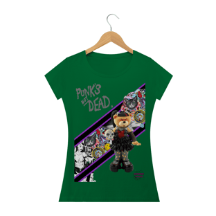 Nome do produtoPunk's Not Dead!!!! Camisa Feminina Baby Long Quality