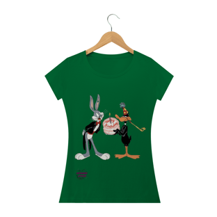 Nome do produtoPernalonga e Patolino! Camisa Feminina Baby Long Quality