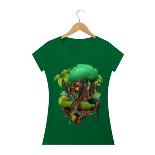 Nome do produtoCamiseta Baby Long Feminina - Ilha Flutuante