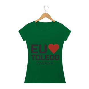 Nome do produtoCamiseta Baby Long Feminina - Eu Amo Toledo Paraná