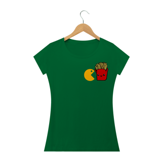 Nome do produto Camiseta Baby Long Quality Estampa PAC-MAN com Fritas