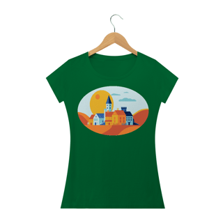 Nome do produto Camiseta Baby Long Quality Estampa Desenho Pequena Cidade
