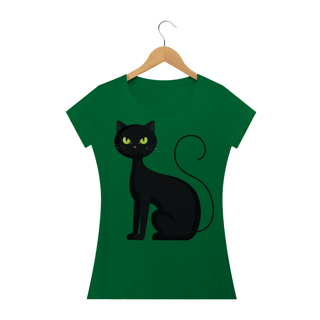 Nome do produto Camiseta Quality Estampa Gato Preto