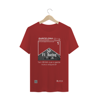 Nome do produto T-Shirt Estonada Quick Racing | O duelo olho no olho no retão de Barcelona 1991.