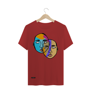 Nome do produtoCamiseta estonada masculina rostos coloridos 2faces Pincelandu