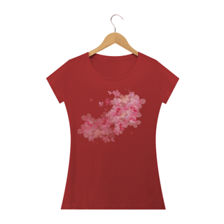 Nome do produto Camiseta Baby Long Estonada Feminina Estampa Flores Espalhadas
