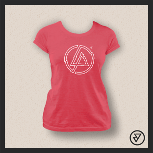 Nome do produtoCamisa Feminina Linkin Park (A Thousand Suns) - Vermelha/Azul Estonada