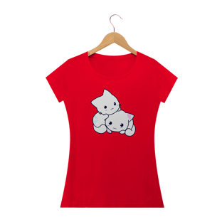 Nome do produtoCamisa Feminina Gatos Fofos +Cores