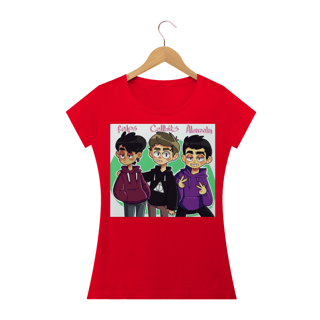 Nome do produto Camiseta Felps, Cellbit e Alanzoka ( Feminina )