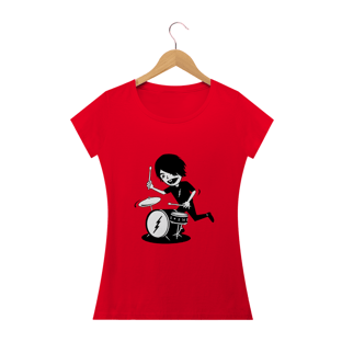 Nome do produtocamiseta feminina baterista