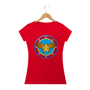 Nome do produtoCamiseta emblema Mulher maravilha 