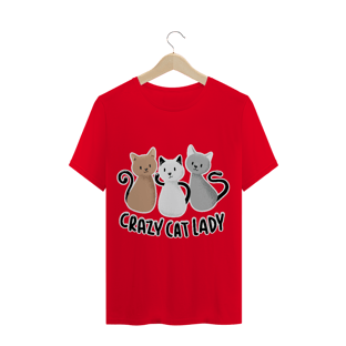 Nome do produtoCamiseta Crazy Cat Lady (gatos)