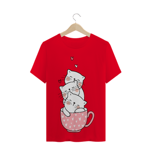 Nome do produtoCamiseta Gatinhos na Xícara (gatos)
