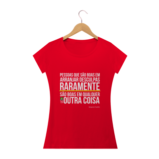 Nome do produto Camiseta Frase Benjamin Franklin Feminina