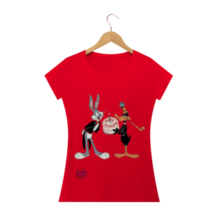 Nome do produtoPernalonga e Patolino! Camisa Feminina Baby Long Quality