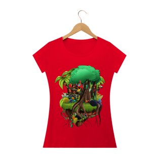 Nome do produtoCamiseta Baby Long Feminina - Ilha Flutuante