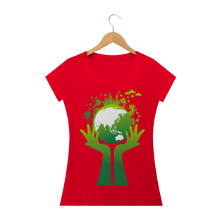 Nome do produtoCamiseta Baby Long Feminina - Planeta Sustentável