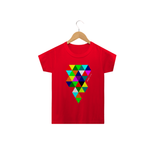 Nome do produtoTriângulos Coloridos, Camiseta Infantil, Bluza.com.br