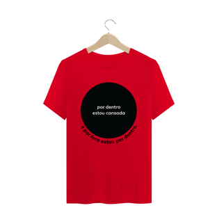 Nome do produtocamiseta feminina - por dentro estou cansada