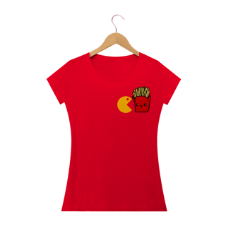 Nome do produto Camiseta Baby Long Quality Estampa PAC-MAN com Fritas