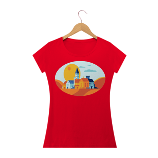 Nome do produto Camiseta Baby Long Quality Estampa Desenho Pequena Cidade