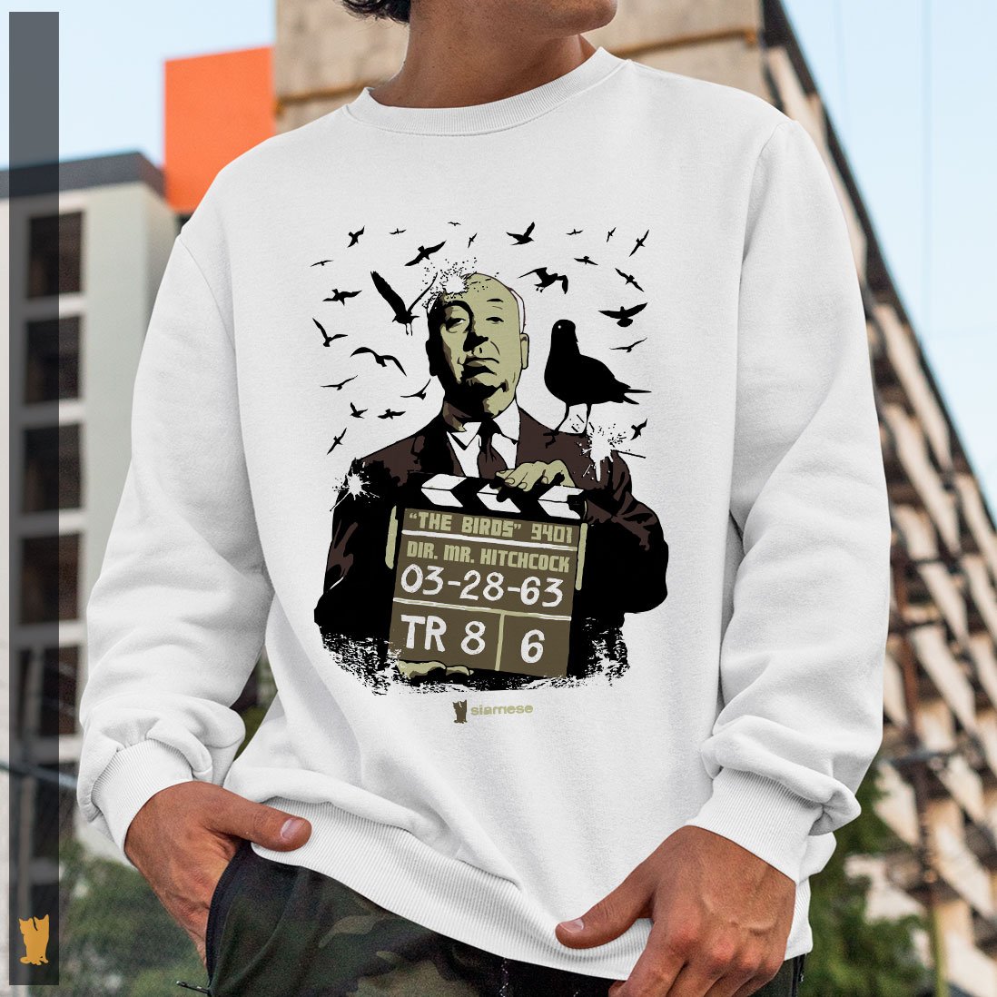 Nome do produto: MOLETOM HITCHCOCK THE BIRDS
