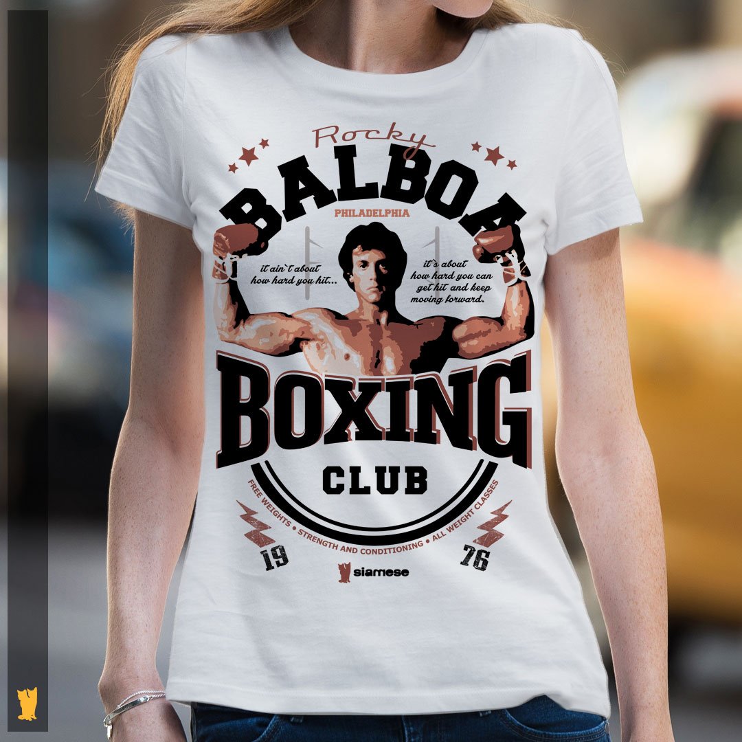 Nome do produto: SIAMESE FEMININA ROCKY BALBOA BOXING CLUB
