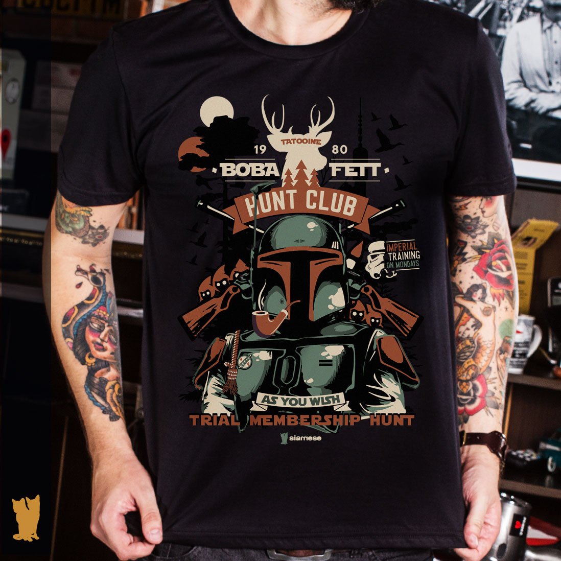 Nome do produto: SIAMESE BOBA FETT HUNT CLUB
