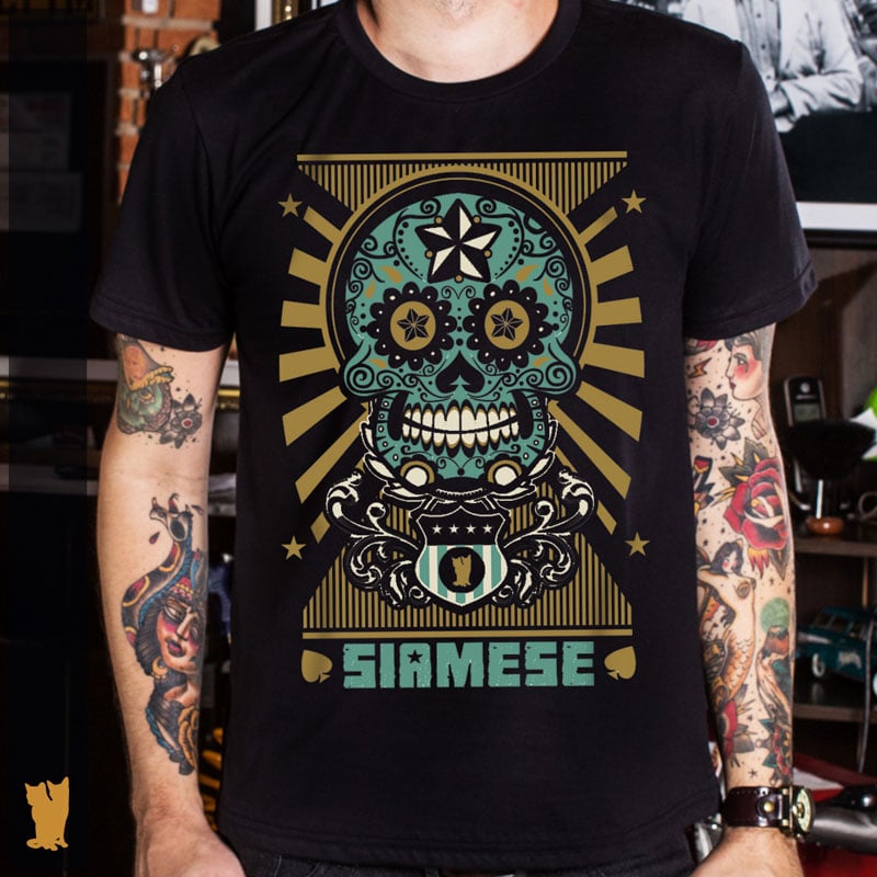 Nome do produto: SIAMESE SKULL CAVEIRA MEXICANA
