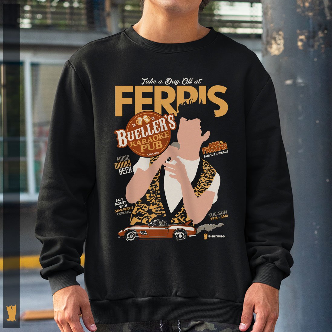 Nome do produto: MOLETOM FERRIS BUELLER KARAOKE PUB