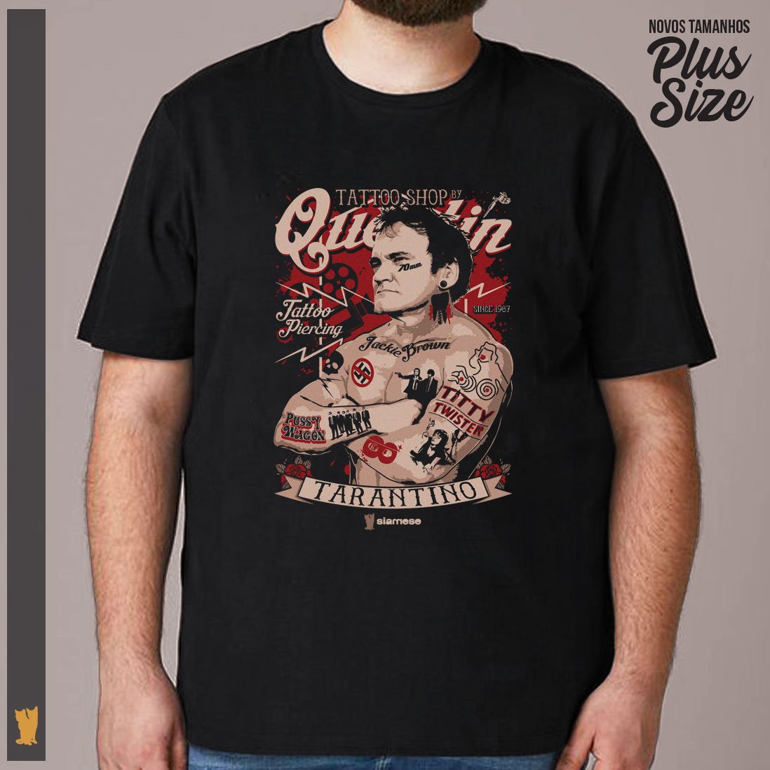 Nome do produto: SIAMESE PLUS SIZE TARANTINO TATTOO SHOP