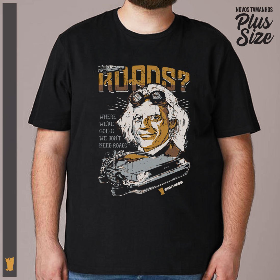 Nome do produto: SIAMESE PLUS SIZE DE VOLTA PARA O FUTURO DOC BROWN