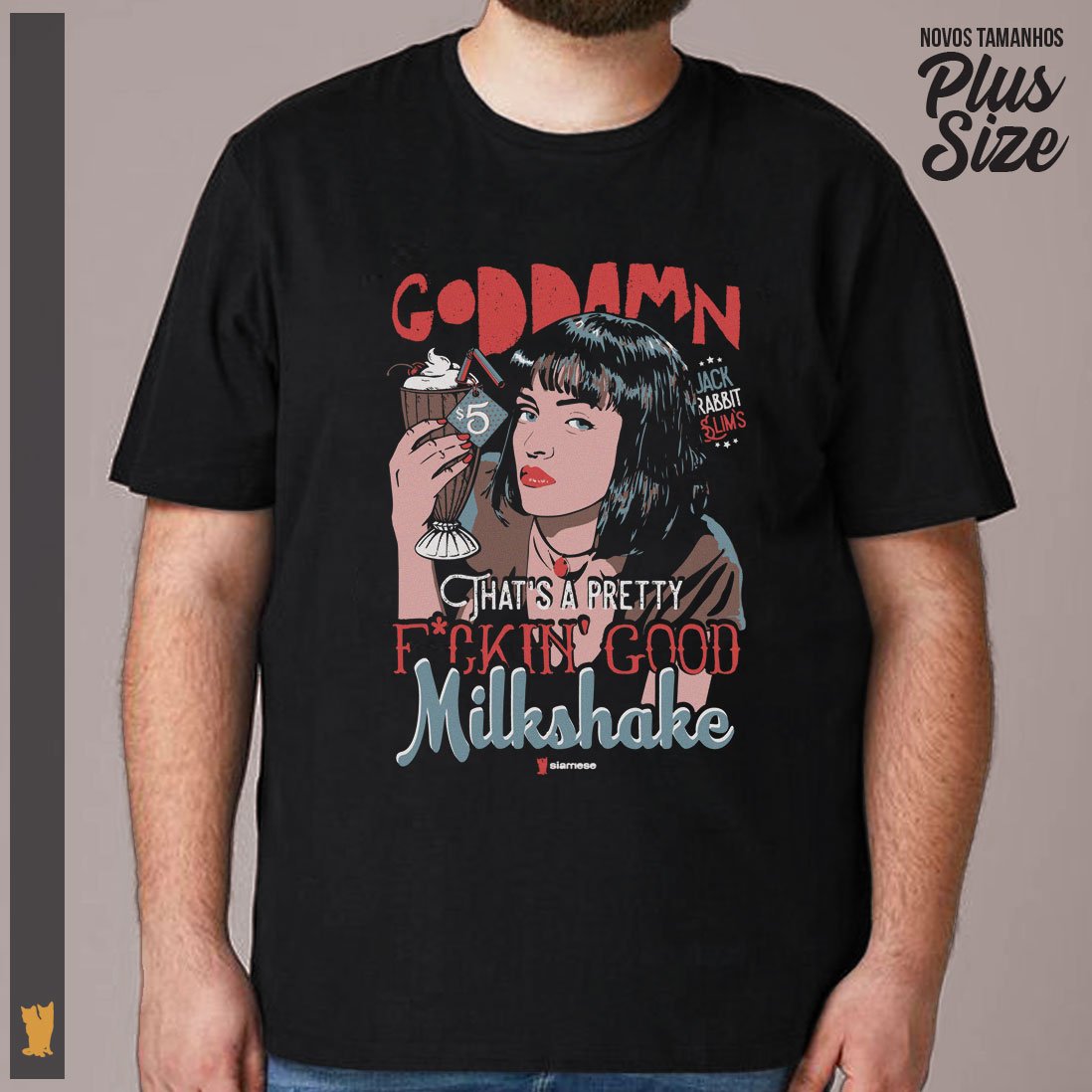 Nome do produto: SIAMESE PLUS SIZE PULP FICTION MILKSHAKE