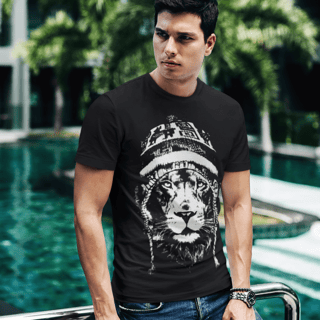 Nome do produto Camiseta Leão Estilo com Touca