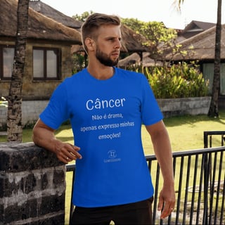 Nome do produto T-Shirt Masculina Básica Cores I - Câncer - Coleção Diversas