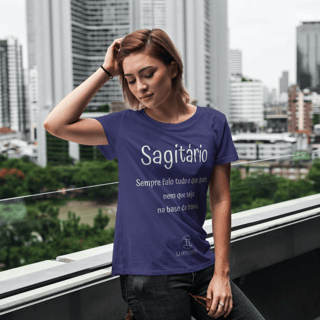 Nome do produto T-shirt Feminina Básica Cores I - Sagitário - Coleção Diversas