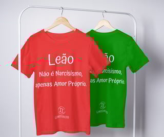 Nome do produto T-Shirt Masculina Básica Cores I - Leão - Coleção Diversas