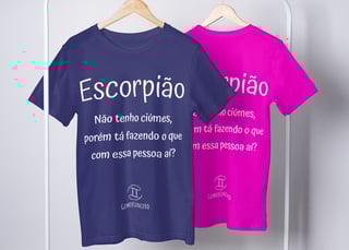 Nome do produto T-Shirt Masculina Básica Cores I - Escorpião - Coleção Diversas