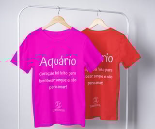Nome do produto T-shirt Feminina Básica Cores I - Aquário - Coleção Diversas