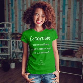 Nome do produto T-shirt Feminina Básica Cores I - Escorpião - Coleção Diversas