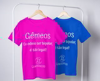 Nome do produto T-Shirt Masculina Básica Cores I - Gêmeos - Coleção Diversas