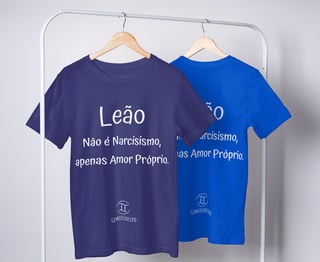 Nome do produto T-Shirt Masculina Básica Cores I - Leão - Coleção Diversas