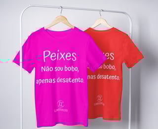 Nome do produto T-Shirt Masculina Básica Cores I - Peixes - Coleção Diversas