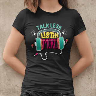 CAMISETA BABYLOOK TALK-LESS