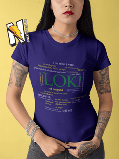 Nome do produtoCamiseta Loki frases