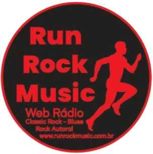 Logo da loja run rock music store