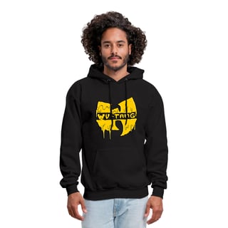 Moletom Canguru Wu Tang Clan Interior Flanelado Logo Cream