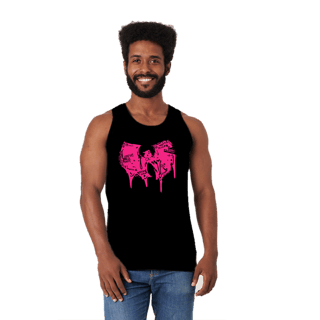 Nome do produtoRegata de Malha Quality Wu Tang Logo Draw Grafite Rosa Pink